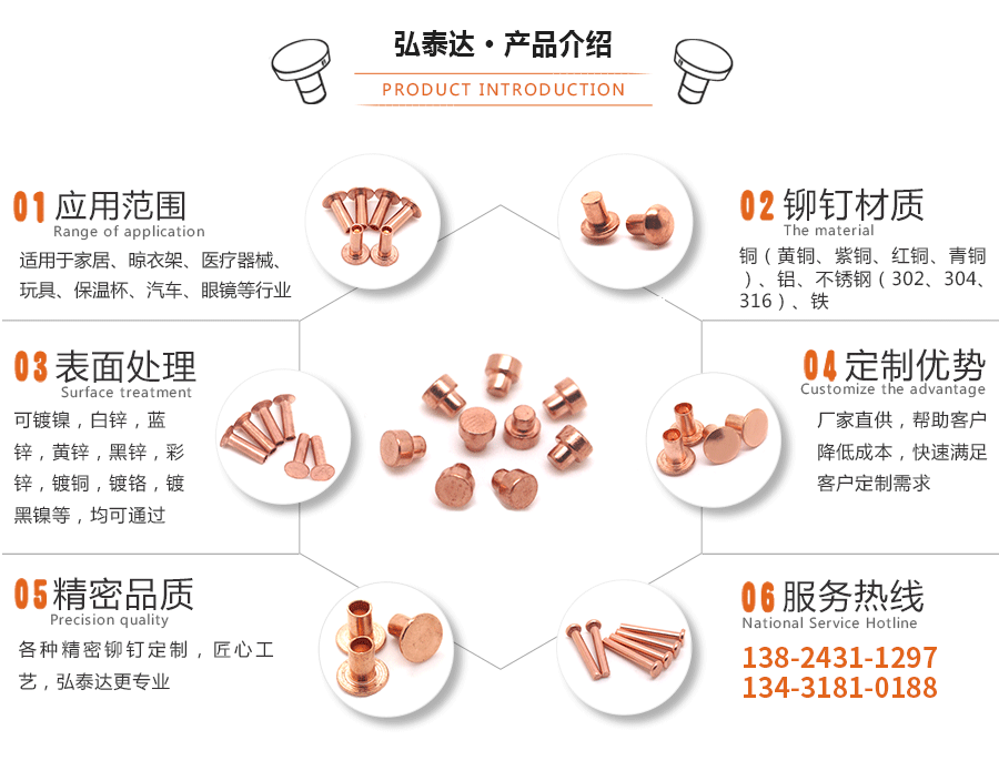 紫銅觸點鉚釘